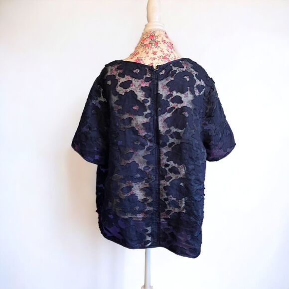Cato Navy Blue Lace Overshirt, Zip Back - 22/24 - Picture 2 of 7